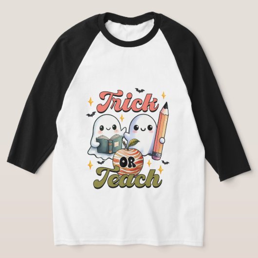 Trick or Teach Halloween T-shirt (Laagn)