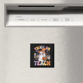 Trick Or Teach Leraar Groovy Geest Grappig Hallowe Magneet (Insitu (Vaatwasser))