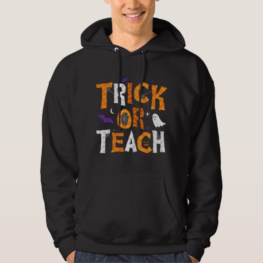 Trick Or Teach Leraar Halloween Hoodie (Voorkant)