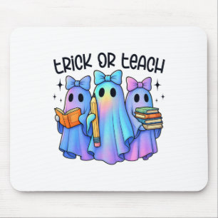 Trick or Teach Pastel Galaxy Ghost Halloween Spook Muismat