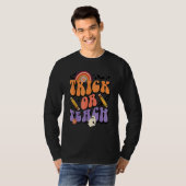 Trick Or Teach Retro Fall Halloween Costumes Teach T-shirt (Voorkant volledig)