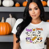 Trick or Teach Retro Halloween Leraar Tshirt