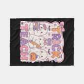 Trick Or Teach Retro Halloween Teacher Look  Fleece Deken (Voorkant (Horizontaal))