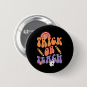 Trick or Teach Retro Herfst Halloween Costumes Ronde Button 5,7 Cm (Voorkant /achterkant)