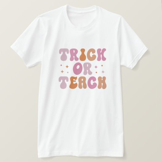 Trick or Teach Retro T-shirt (Design voorkant)