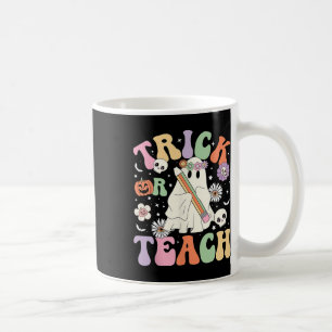 Trick or Teach Schattigee leraar Halloween Retro B Koffiemok