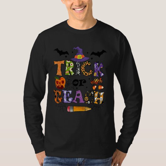 Trick Or Teach  Teacher Halloween Costume 1 T-shirt (Voorkant)