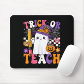Trick Or Teach Teacher Pencil Ghost Funny Hallowee Muismat (Met muis)