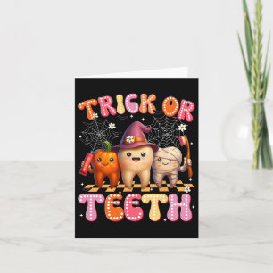 Trick Or Teeth Crew Tandheelkundige Halloween Kost Kaart