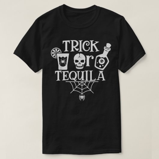 Trick or Tequila Funny Halloween Party Tequila Sho T-shirt (Design voorkant)