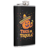 Trick or Tequila – Grappige Halloween Pompoen Fees Heupfles (Rechts)