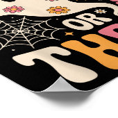 Trick Or Three 3 Jaar Verjaardag Groovy Geest H Poster (Hoek)