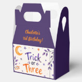 Trick or Three Halloween 3e verjaardag Cute Feestj Bedankdoosjes (Geopend)