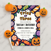 Trick or Three Halloween 3e verjaardagsfeest Kaart