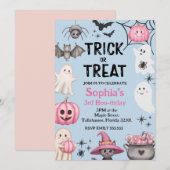 Trick Or Three Halloween Geest 3e Verjaardagsfeest Kaart (Voorkant / Achterkant)