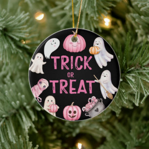 Trick Or Three Halloween Geest 3e Verjaardagsfeest Keramisch Ornament