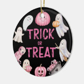Trick Or Three Halloween Geest 3e Verjaardagsfeest Keramisch Ornament (Links)