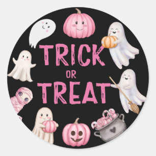 Trick Or Three Halloween Geest 3e Verjaardagsfeest Ronde Sticker