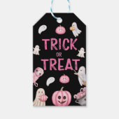 Trick Or Three Halloween Ghost 3rd Birthday Party Cadeaulabel (Voorkant)