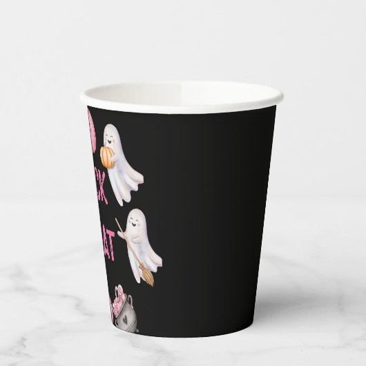 Trick Or Three Halloween Ghost 3rd Birthday Party Papieren Bekers (Links)