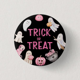 Trick Or Three Halloween Spoken Geboortepartij Ronde Button 3,2 Cm
