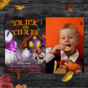 Trick or Three - Spooky uitnodiging voor de 3e ver