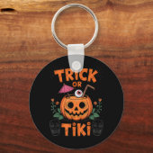Trick or Tiki Grappige Halloween Cocktail Party Sleutelhanger (Voorkant)
