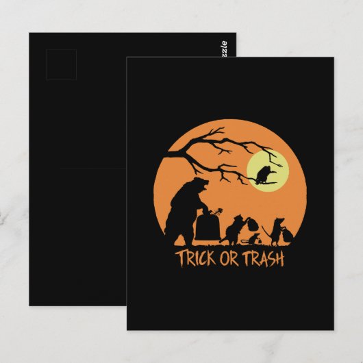 Trick or Trash Briefkaart (Voorkant / Achterkant)