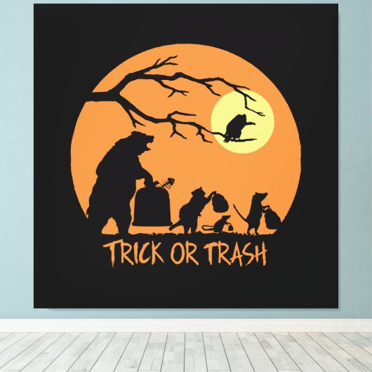 Trick or Trash Canvas Afdruk (Insitu (Houten vloer))
