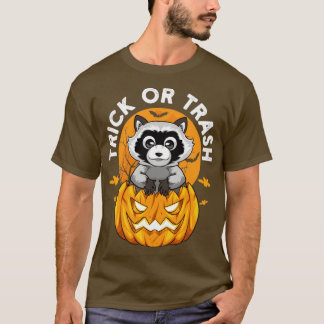 Trick or Trash Funny Raccoon Trick or treat Hallow T-shirt
