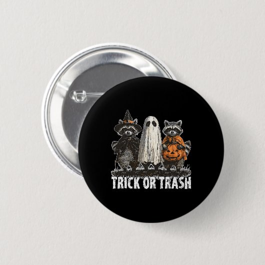Trick or Trash Ronde Button 5,7 Cm (Voorkant /achterkant)