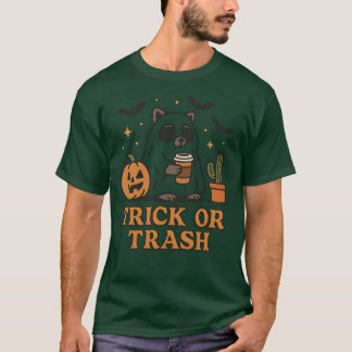 Trick or Trash Shirt - Schattigee Wasbeer Hallowee