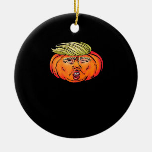 Trick or Treason Anti Halloween pompoen Trumpkin Keramisch Ornament