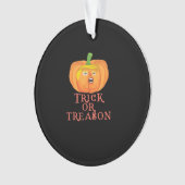 Trick or Treason Halloween beschuldigt Trumpkin-on Ornament (voorkant)