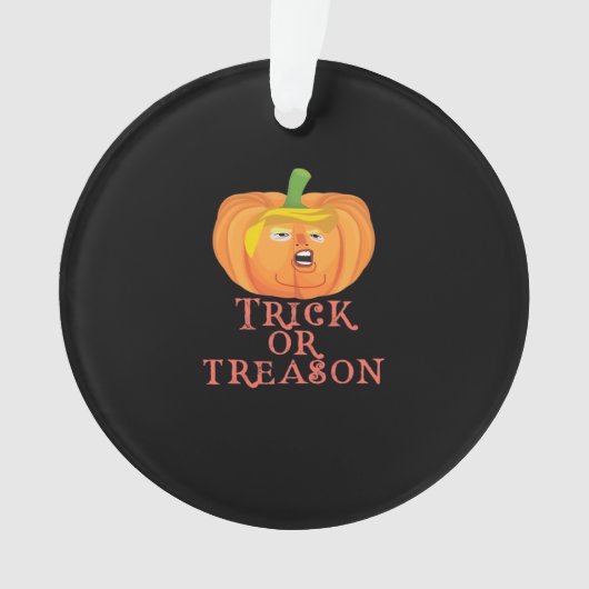 Trick or Treason Halloween beschuldigt Trumpkin-on Ornament (voorkant)
