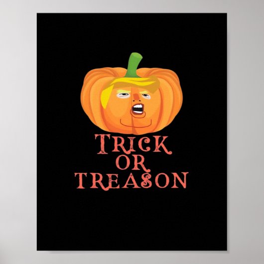 Trick or Treason Halloween beschuldigt Trumpkin-on Poster (Voorkant)