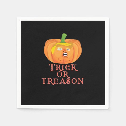 Trick or Treason Halloween beschuldigt Trumpkin-on Servet (Voorkant)