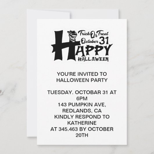 Trick or treat! 31 oktober: Happy Halloween Kaart (Voorkant)