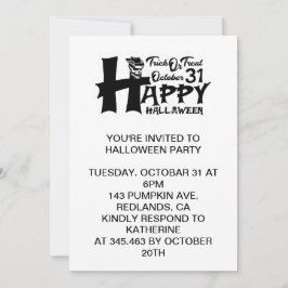 Trick or treat! 31 oktober: Happy Halloween Kaart