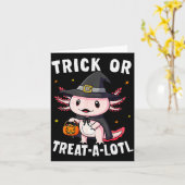 Trick Or Treat A Lotl Axolotl Halloween Costume Wi Kaart (Gele Bloem)