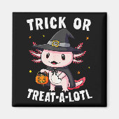 Trick Or Treat A Lotl Axolotl Halloween Costume Wi Magneet (Voorkant)