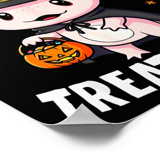 Trick Or Treat A Lotl Axolotl Halloween Costume Wi Poster (Hoek)