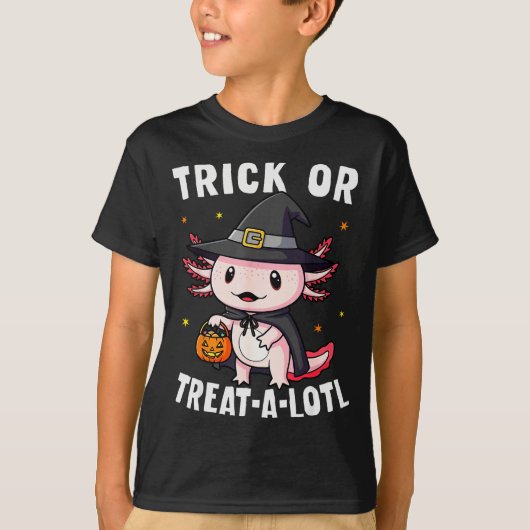Trick Or Treat A Lotl Axolotl Halloween Costume Wi T-shirt (Voorkant)