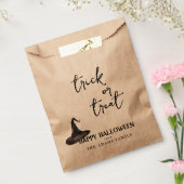 Trick or treat aangepaste familienaam Happy Hallow Bedankzakje (Gezegeld)