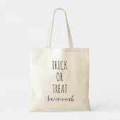 Trick or treat aangepaste naam Halloween Kinder sn Tote Bag (Achterkant)