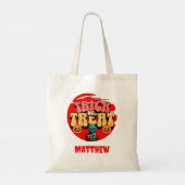 Trick or treat aangepaste naam Snoep Canvas tas (Achterkant)