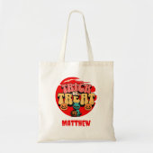 Trick or treat aangepaste naam Snoep Canvas tas (Voorkant)