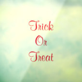 Trick or treat aangepaste tekstvakantie - startpun raamsticker (Vel 3)