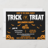 Trick or Treat Aanpasbare Feest Uitnodiging C (Voorkant)