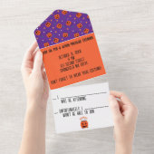 Trick or treat all in one uitnodiging (Afscheurbaar)